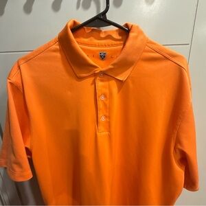 Nike Golf Shirt Mens Size Medium Orange Short Sleeve Polo Performance Dri-Fit